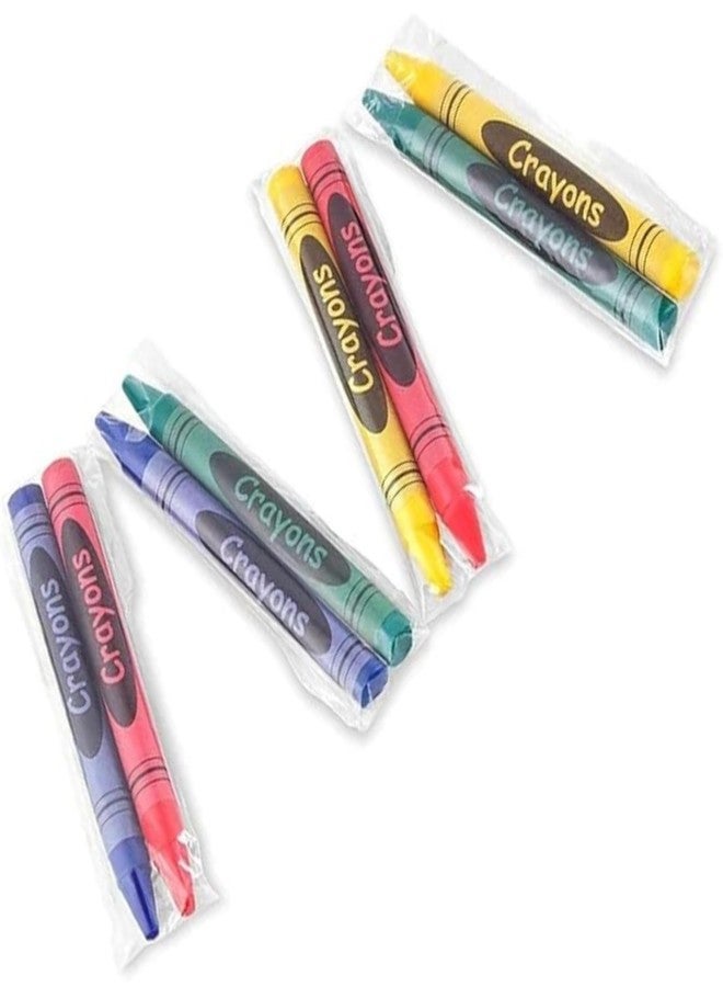 CrayonKing 500 Sets of 2-Packs (1,000 Bulk Crayons) - Non-Toxic, Pre-Wrapped Crayons for Restaurants, Parties, Classrooms, and Events - Kid-Safe, Assorted Colors, Easy to Distribute - Image 1